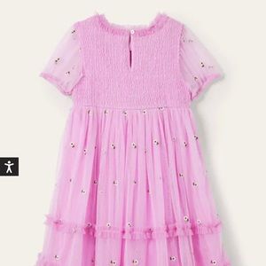 Mini Boden Lilac Floral Tiered Tulle Dress 6/7